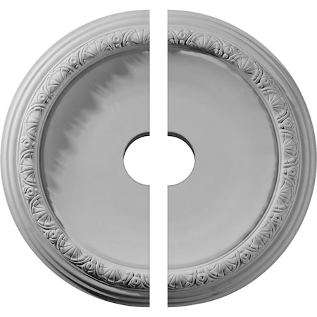 Ekena Millwork Carlsbad Ceiling Medallion, Two Piece (Fits Canopies up to 14 1/4"), 19 1/2"OD x 3 1/2"ID x 1 3/4"P CM19CA2-03500